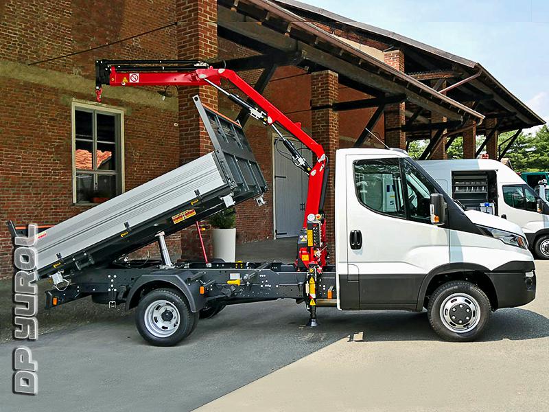 IVECO Daily с самосвальным кузовом и краном-манипулятором