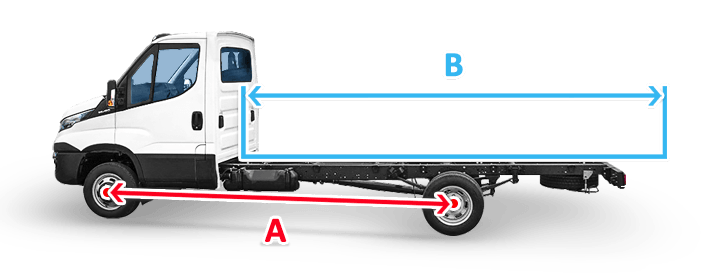 Длина кузова грузового автомобиля шасси с кабиной IVECO Daily