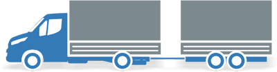 IVECO Daily борт-тент с прицепом