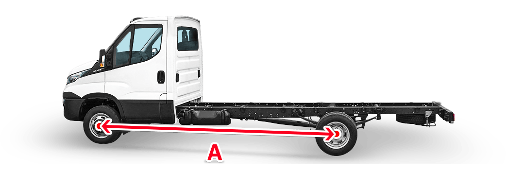 Колесные базы грузового автомобиля шасси с кабиной IVECO Daily